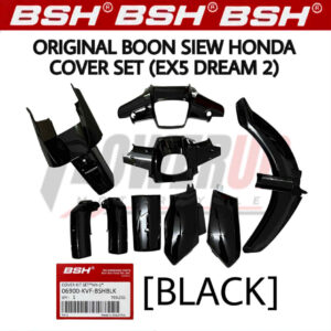 BOON SIEW HONDA (BSH) BODY COVER SET - EX5 DREAM 2 [BLACK] (06900-KVF-BSHBLK)