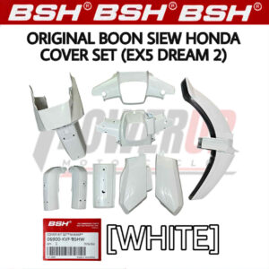 BOON SIEW HONDA (BSH) BODY COVER SET - EX5 DREAM 2 [WHITE] (06900-KVF-BSHW)